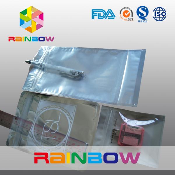 Reusable Three Sides Sealed Foil Pouch Packaging Plastic Malar Bag with Zip Lock