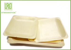 Quality 3.5 Inch Wooden Biodegradable Plates , Small Square Dinner Plates For Dessert for sale