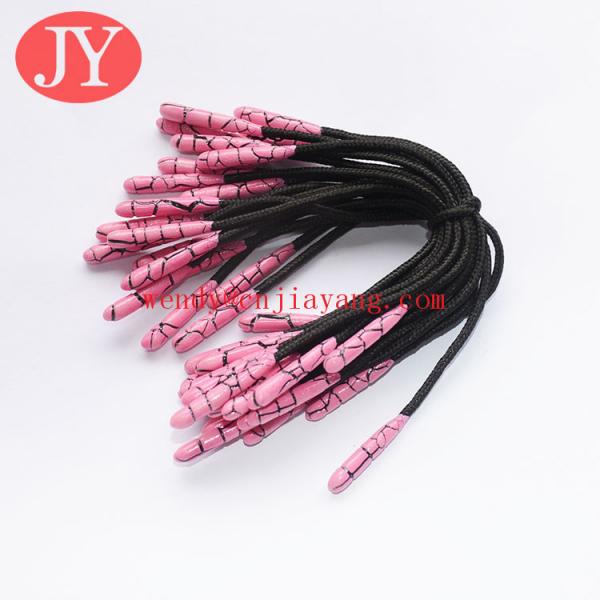 white color wholesale custom logo polyester cord with metal aglets yeezy