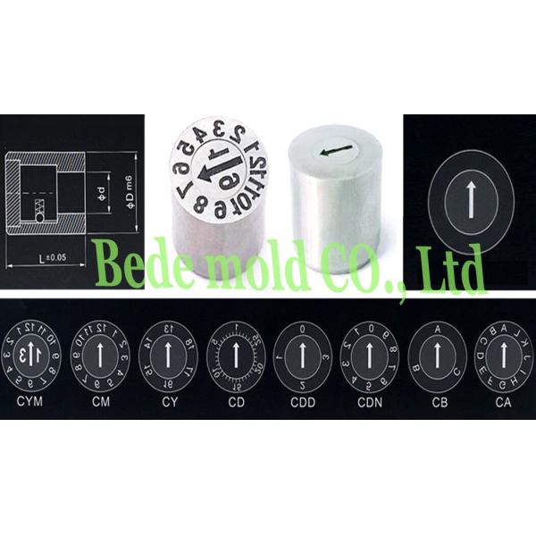 Blank Mould Date Indicator Mold Date Inserts SUS420 Materials Taiwan Standard
