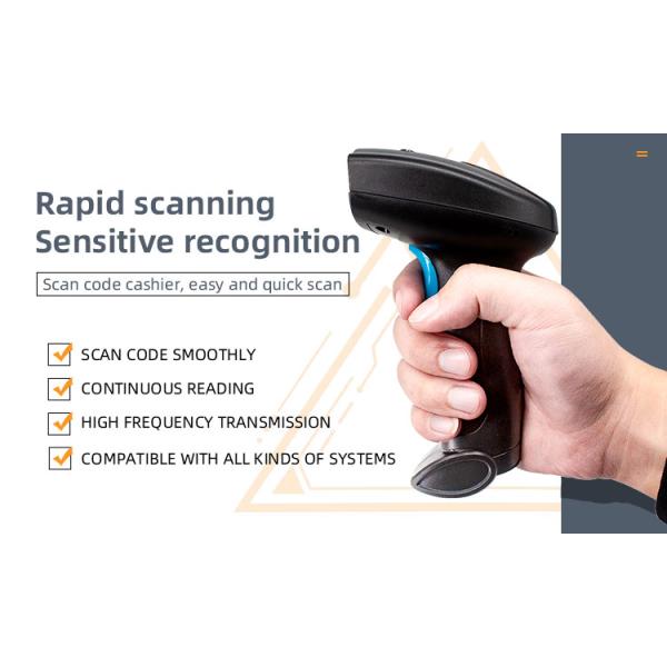 5V U1-W Wireless Barcode Scanner with Cradle 1D Cordless Bar Code Reader Laser Read Code