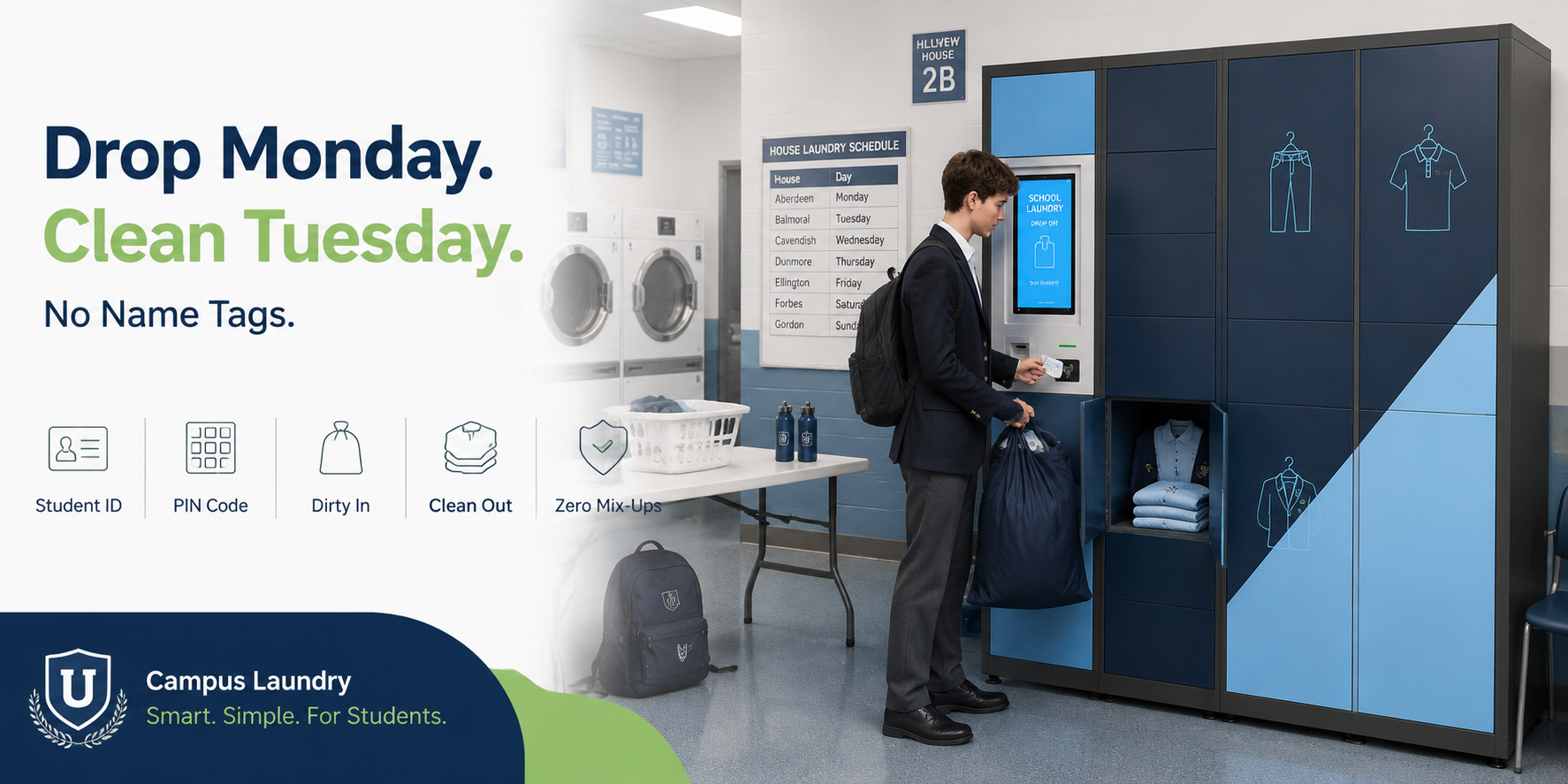Smart Laundry Locker with 15.6" Android Touchscreen, Cloud Remote Management, and Customizable Compartments