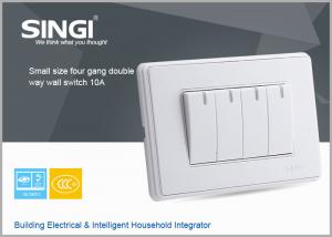 Quality GNW58C Professional Factory Supply wall switch and socket of 10a four gang double way switched socket with double pole for sale