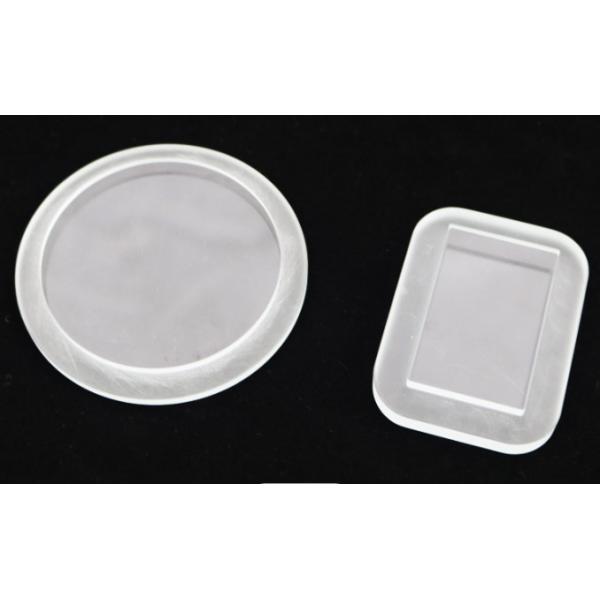 Optical Grade Round / Square High Borosilicate Glass Smooth Surface Tempered Step Glass For Light Cover