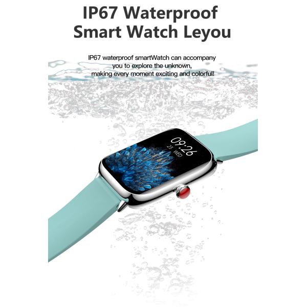 RTOS Operating System Square Shape Smart Watch 1.75”Screen IP67 Waterproof JL7012 Chip