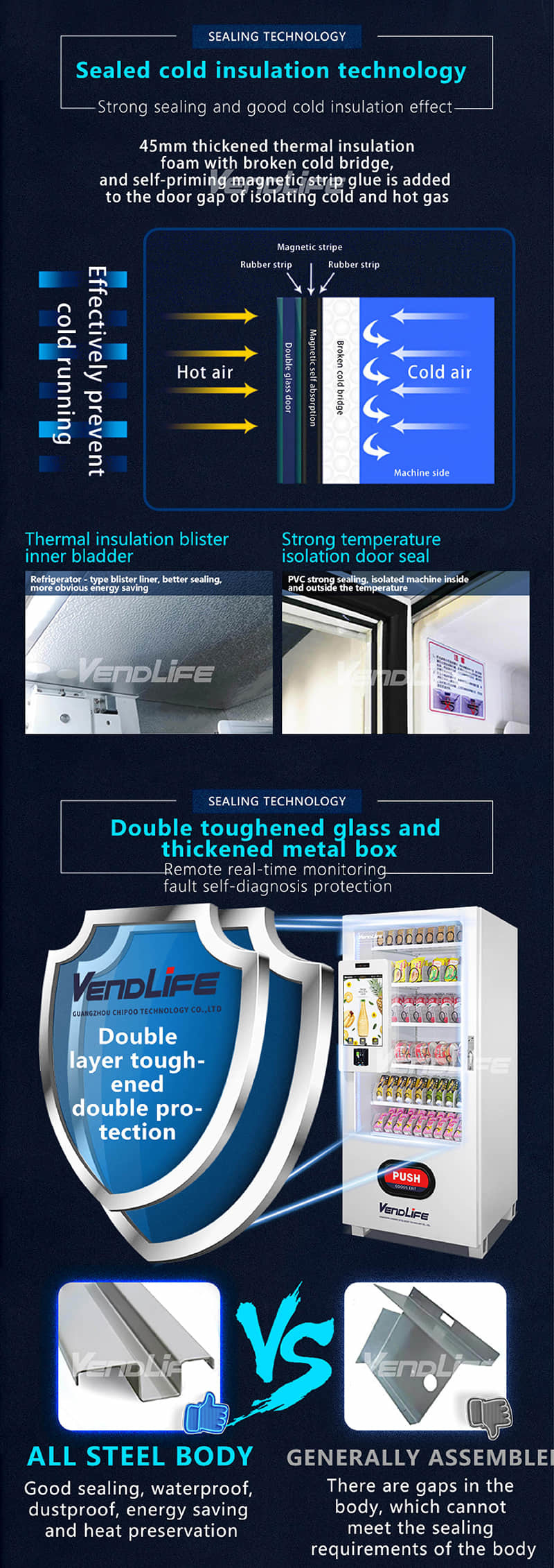 Smart Beverage Vending Machine with 21.5 Inch Touch Screen, Refrigerated Drink Dispenser, Cashless Payment and Remote Management System for Commercial
