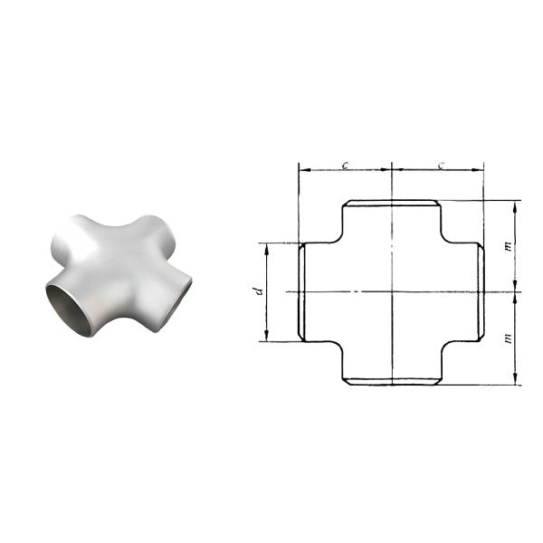 OEM Butt Welding Pipe Fitting Titanium Equal Cross for Industrial Use