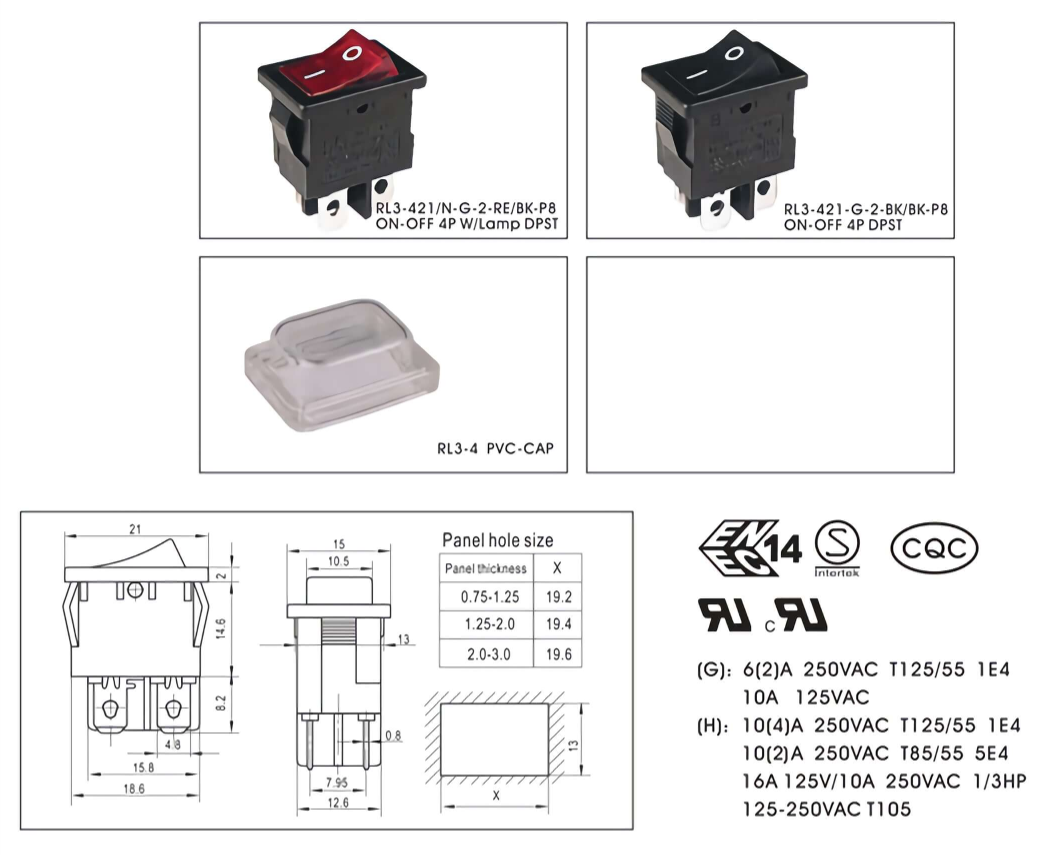 High Quality Multifunction Rocker Switch with Remote Control Power Switch