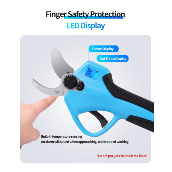 32mm LED Garden Tools Electric Pruning Shears With Progressive Function For Garden Work