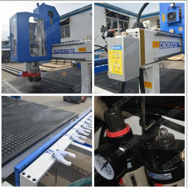 Linear Motion ATC CNC Router Door Making Machine 12Kw Power Consumption