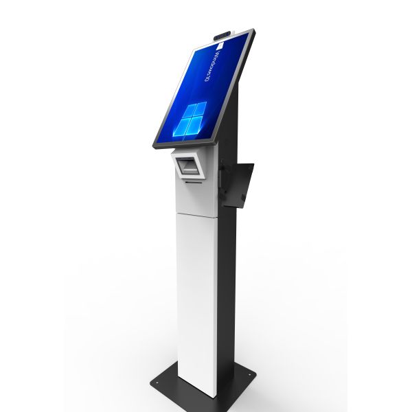 Restaurant Desktop Android/Wind10 System Multi Touch Screen Kiosk Self Ordering Payment LCD Kiosk with Credit Card Terminal