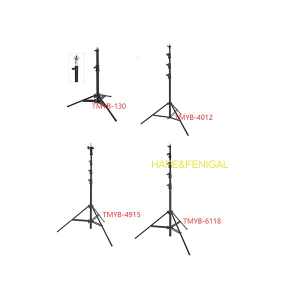 Heavy-Duty Steel Adjustable Telescopic Light Stands Max Height 7.2m High Load 40kg