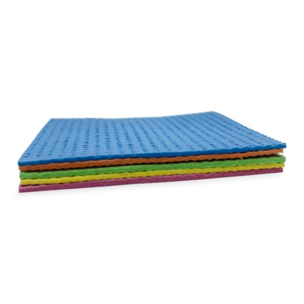 Quick-Dry Biodegradable Odor-Resistant Cellulose Sponge for Kitchen Cleaning