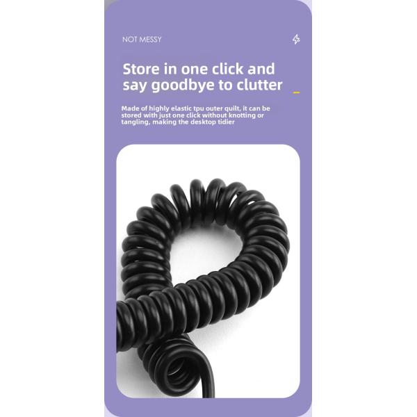 20V PD Charging Cable 100W USB-C Cable TPE Braid 5A Portable for Power Bank