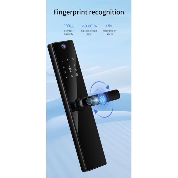Camera Viewer Lock Tuya APP Intercom Biometric Fingerprint Smart Digital Door Lock