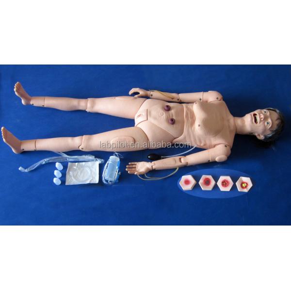 Intubation Function Female Elderly Nursing Manikin for Basic Care Training in Clinics