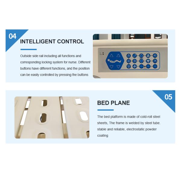 MN-EB002 Popular Model 7 Function ICU Electrical Bed for Patient with Central Braking
