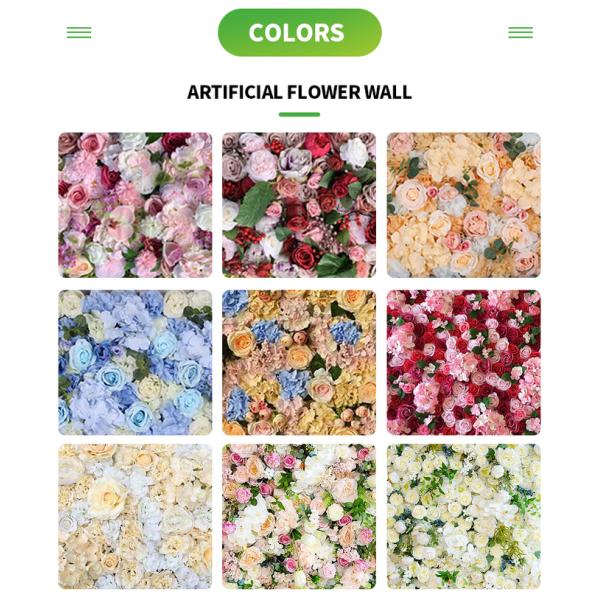 Silk Plastic Silk Flower Wall Decor Artificial Flower Backdrop OEM ODM