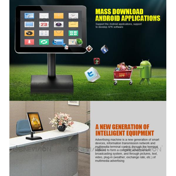 10.1inch Desktop Rotate Restaurant Touchscreen Ordering Machine DC Powered Android Advertising Media Player