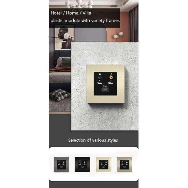 Smart Laffey Multimedia Wall Socket Champagne / Bronze Color