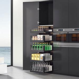 Quality 5 Tiers Inner Soft Closing Drawer Multifunctional Sliding Cabinet Baskets With Shelves for sale