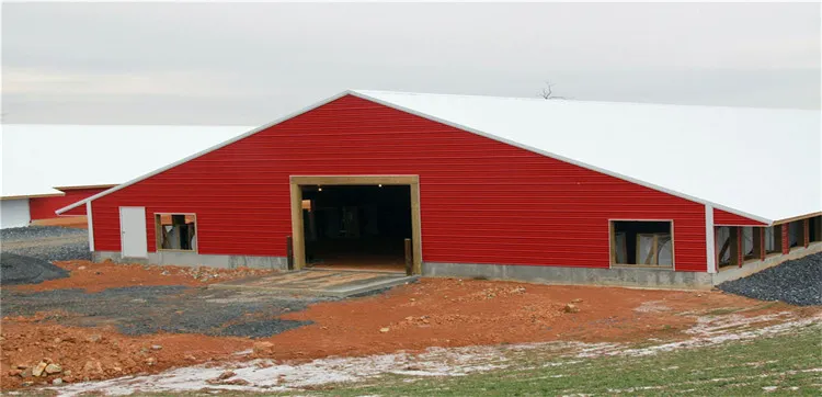 Prefabricated/ Prefab Light Steel Frame Construction Structure Modular Design Frame Chicken Poultry Farm House