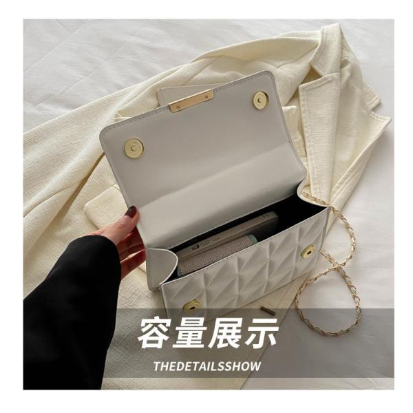 SIMPLE SOLID COLOR SINGLE SHOULDER CROSSBODY BAG CHAIN BAG SPRING/SUMMER NEW SENIOR PERSONALITY INS TEXTURE BAG
