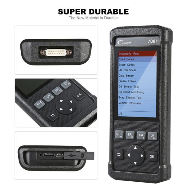 100% Original Launch DIY Code Reader CReader 7001F Full OBD 2 test + 6 Special functions with Lifetime free up date Onli
