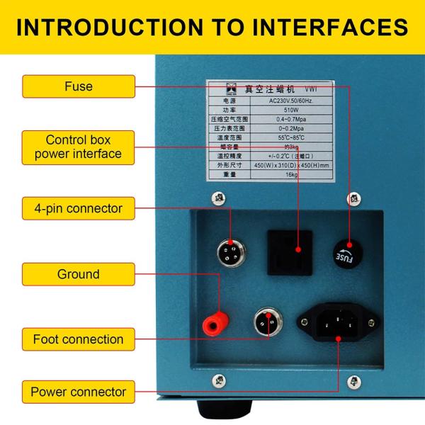 3Kg Capacity Wax Injection Molding Machine Digital Vacuum Casting