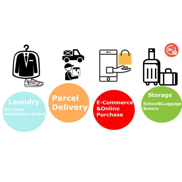 Self Pick Up Parcel Locker for House With Code Scanner Remote Platform CCTV For Express Service