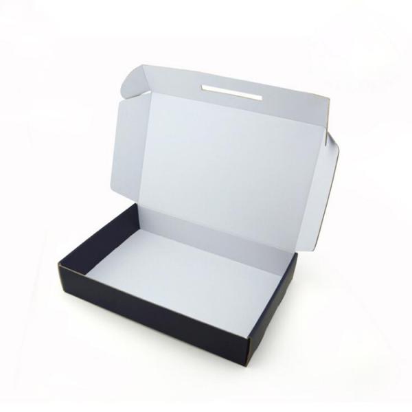 Protective Matte Black Corrugated Shipping Boxes with Lid UV Coating