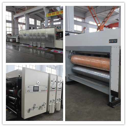 Grinded Surface Flexo Printing Plotting Machine , XT-L Lubrication Four-color Slotting