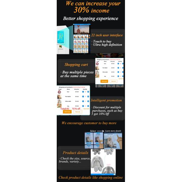 22 Inches Screen Toys Vending Machine With Monetary Payment System, Telemetry system vending machine, Micron