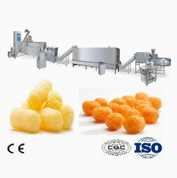 Large Capacity Corn Puff Extruder Machine , double screw extruder machine