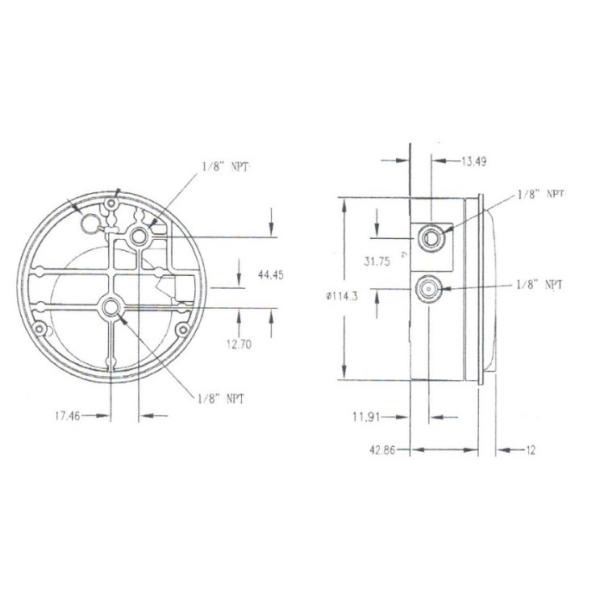 Micro Air Differential Pressure Gauge Manometer 4" Dia 20-500 Pascal
