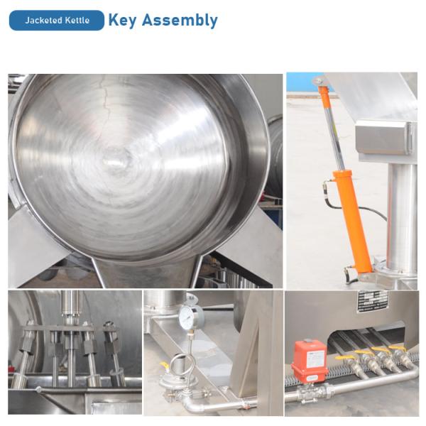 Automatic Tilting Jacketed Kettle Multi-Function Cooking Equipment for Industrial Us