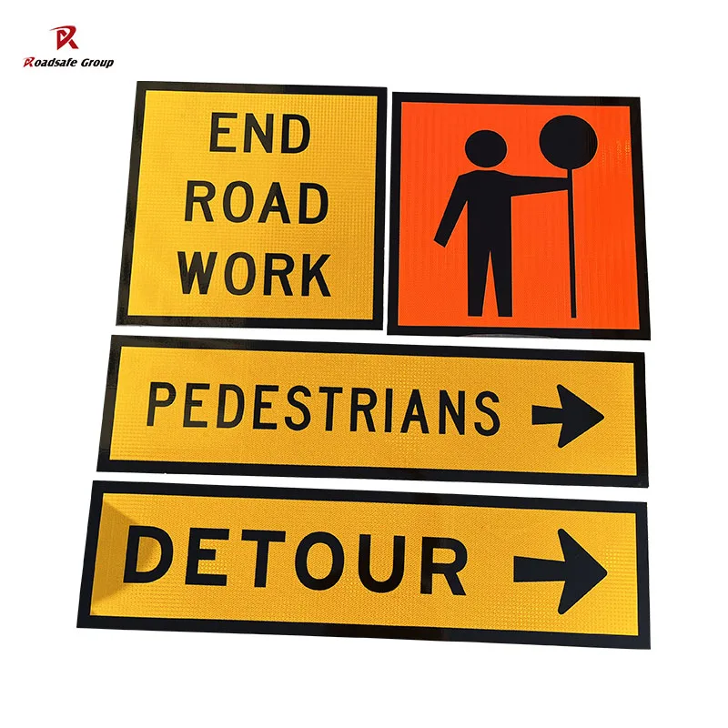 Australian Standard Class 1 Traffic Sign PVC Controller Corflute Multi Message Signs 600x600mm