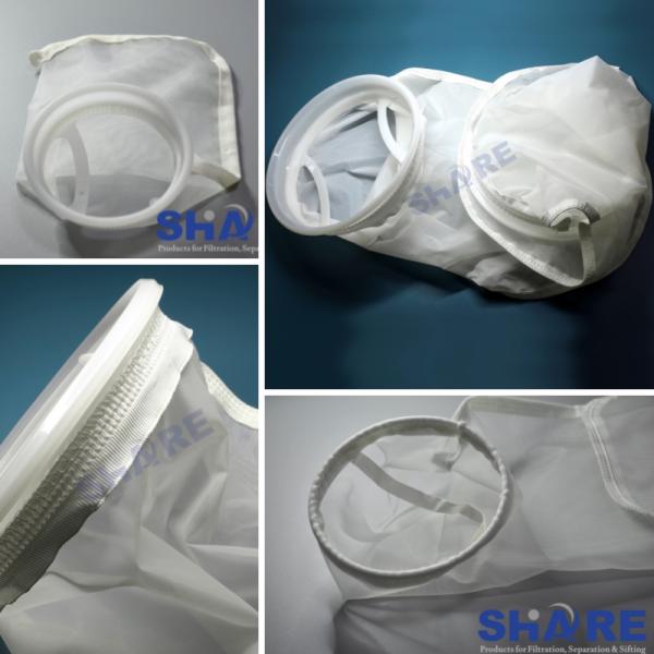 Drawstring Polyester Monofilament Filter Bag For Retaining Carbon And Zeolite 250 Micron And 800 Micron