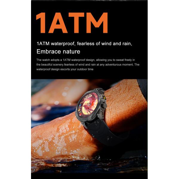 Round Shape Smart Watch with Vibration Intensity Selection Time Format Weather Forecast and Music Control