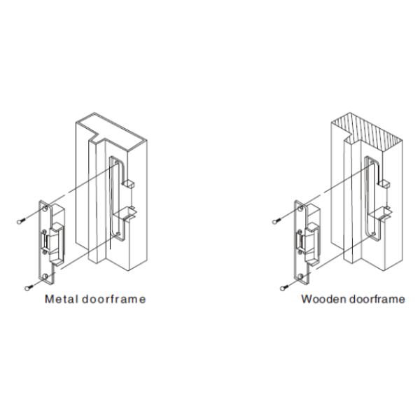 Electric strike door lock system