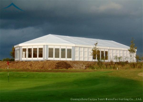 10m * 20m Hot Sale Aluminium Frame Large Wedding Marquee Mixed Tents With Luxury White Color And Linings Curtain