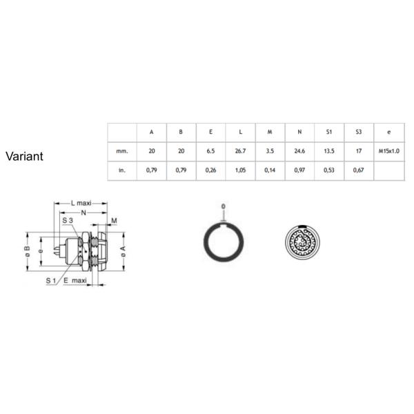 26 Pin Female Socket Pcb Board Connectors ECG 2B With 2 Nuts Fixed Receptacle