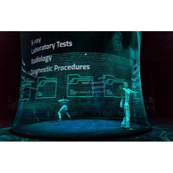 Fireproof Polyamide Holographic Mesh Screen Motorized High Transparency