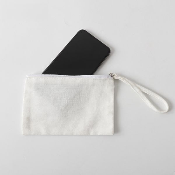 Sublimation Canvas Wallet With Zipper Custom Blank Sublimation Coin Purse Wallet