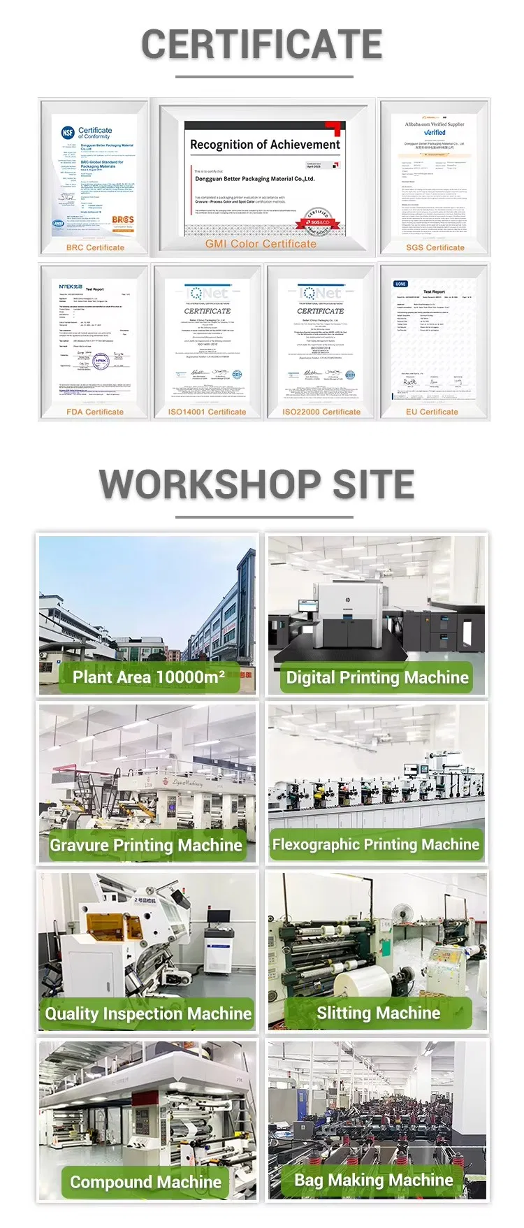 Modern packaging factory production facility