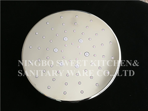 ABS material Self-cleaning chrome plating shower head hand shower set round overhead shower rain shower bathroom shower