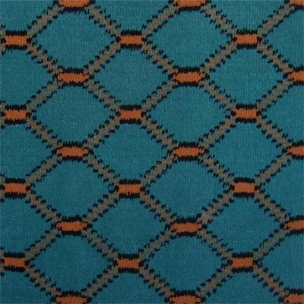 Decorative Room Carpet Flooring Colorful Printed Grid Pattern Wilton Design