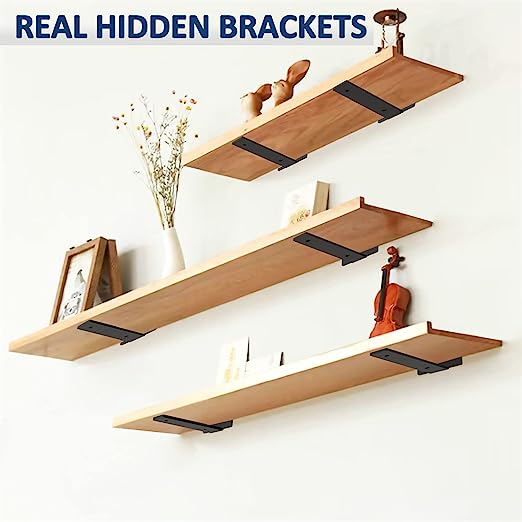 Wall Mounted Floating Shelf Bracket for Shelves Flexible and Durable Functionality