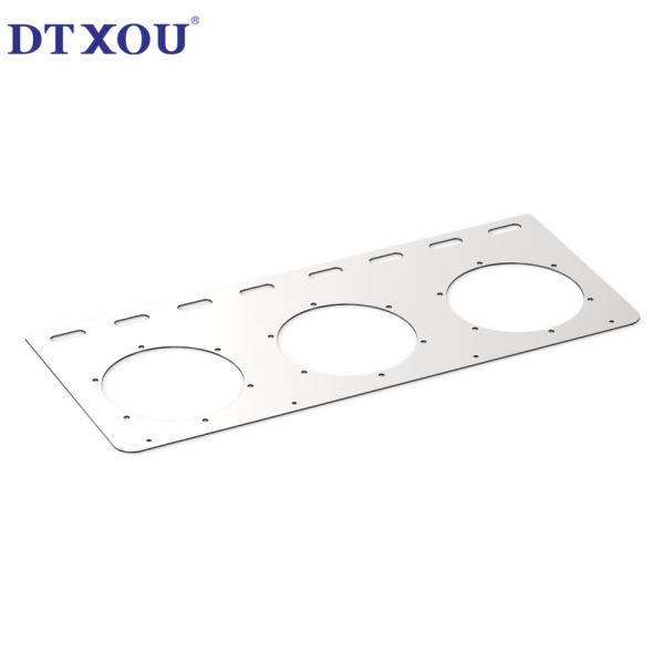Customizable 3 Hole Mounting Brackets for 4 Inch Round Tail Lights in Stainless Steel