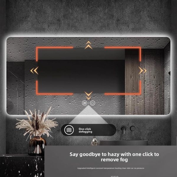 Luxury Premium Rectangular Bath Mirror with LED Touch Switch Elegant Modern Design for Villa Hotel Apartment Washroom Hot Seller